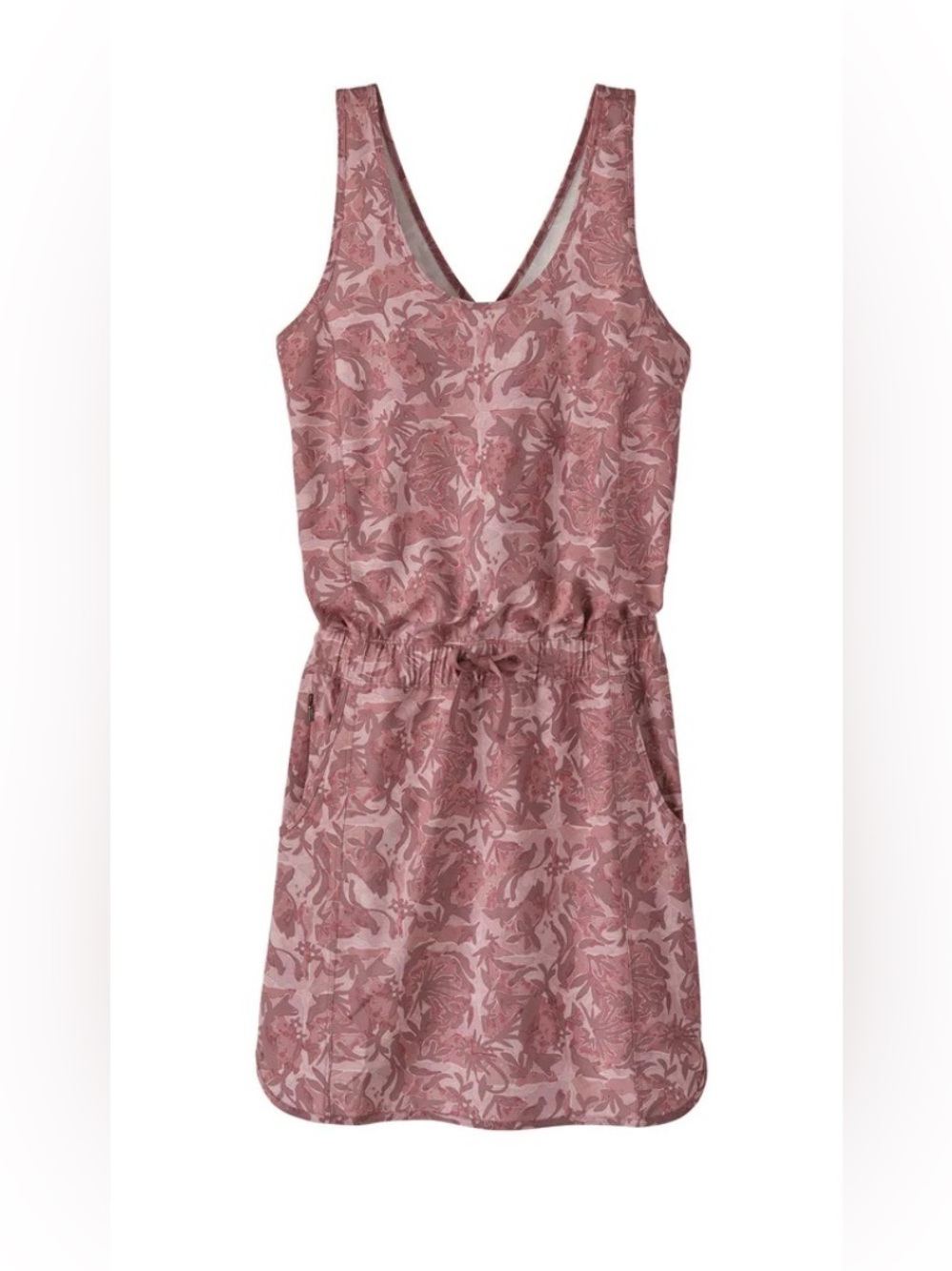 Patagonia Mauve Floral Fleetwith Tank Dress Small Crunchy Chic Granola Gorpcore - Picture 7 of 9